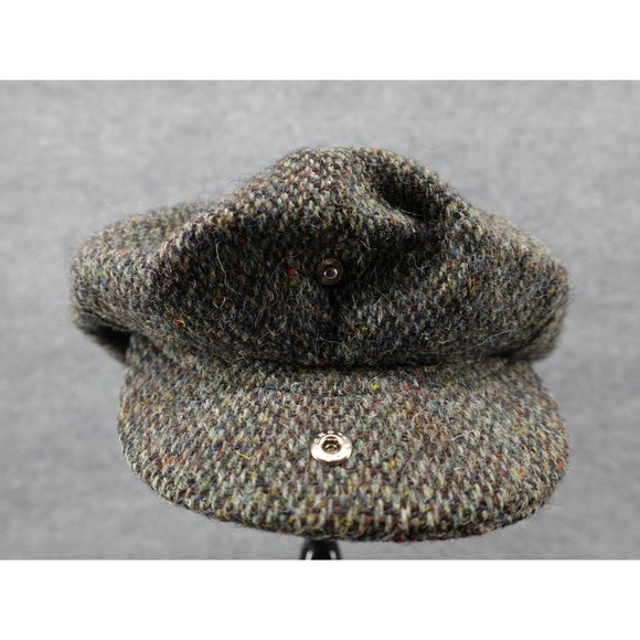 David Hanna & Sons Ltd Flat Cap Mens M Multicolor Donegal Tweed Wool Ireland - Picture 6 of 8